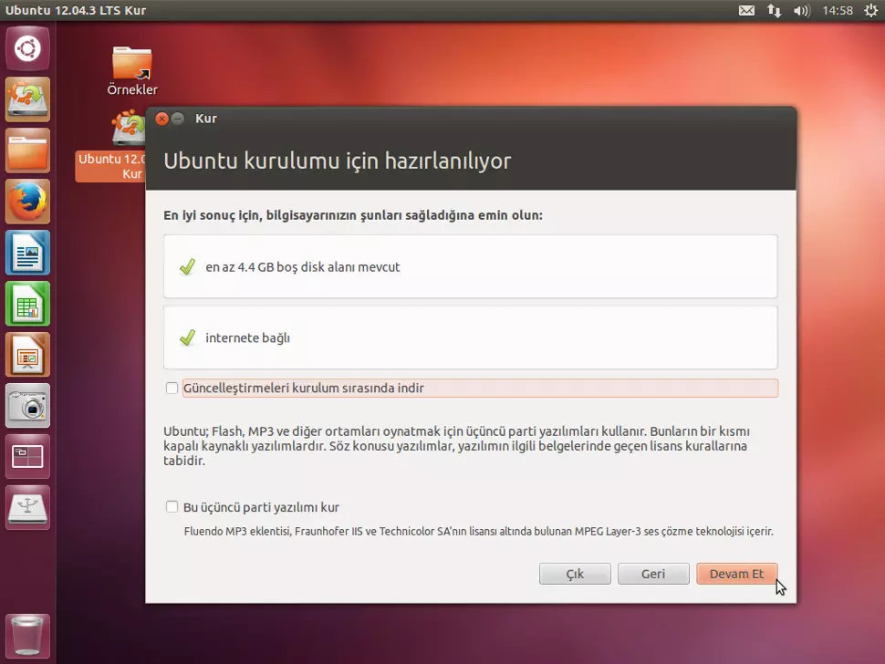 USB mini disk ( sdb) - Disk'i formatlayarak bir bölüm
            oluşturmak ve o disk bölümüne ( sdb1 ) Linux Ubuntu LTS
            bilgisayar işletim sistemi yüklemek